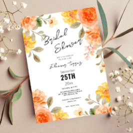 Modern chic boho smart vild blommor möhippa inbjudningar