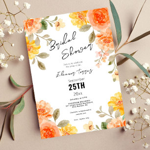 Modern chic boho smart vild blommor möhippa inbjudningar
