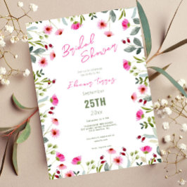 Modern chic boho smart vild blommor möhippa inbjudningar