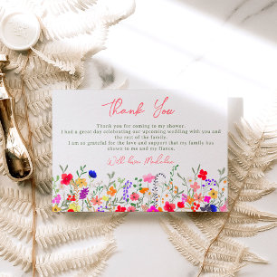 Modern chic boho smart vild blommor möhippa tack kort