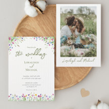 Modern Chic boho wildblomma Bröllop