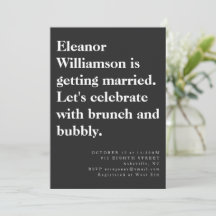 Modern Chic Bold Black Typography Möhippa Brunch