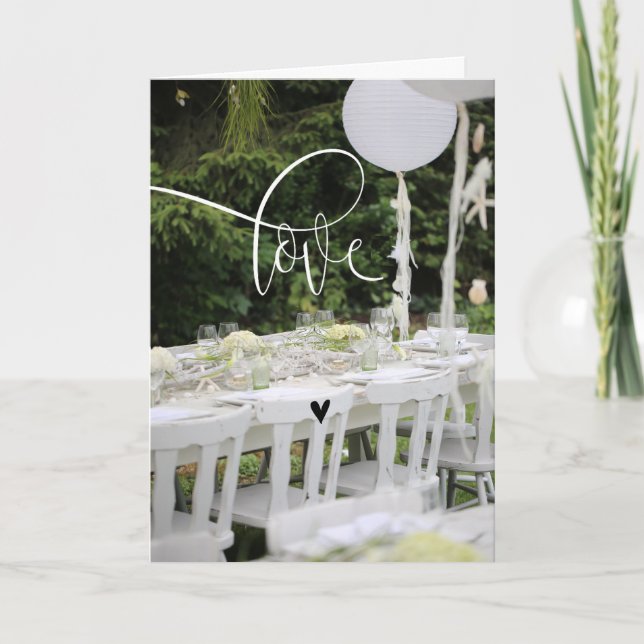 Modern Chic-Bröllop-kort, "någonsin efter", med vi Kort (Framsida)