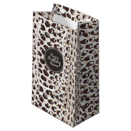 Modern chic brun cheetah print mönster monogram