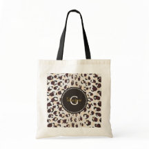 Modern chic brun cheetah print mönster monogram
