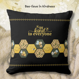 Modern Chic Bumble Bee Sunflower Accent Kudde
