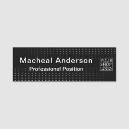 Modern Chic Business Logo Black Namnbricka