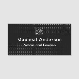 Modern Chic Business Logo Black Namnbricka