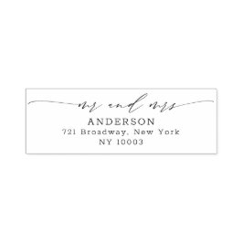 Modern Chic Calligrafisk Returadress Självfärgande Stämpel