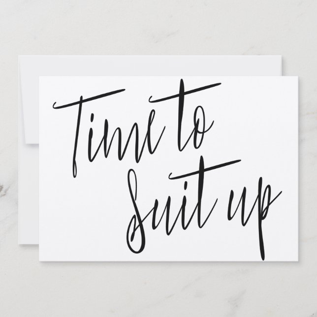 Modern Chic Calligraphy "Time to kostym up" (Framsida)
