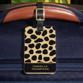 Modern Chic Cheetah Print Mönster Äventyr Travel Bagagebricka