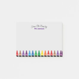 Modern Chic Cute från regnbåge Crayons skrivbord Post-it Block