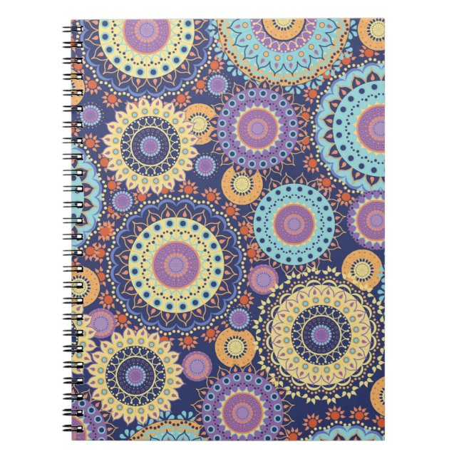 Modern Chic Cute Trendig Colorful Mönster, klass Anteckningsbok (Framsidan)
