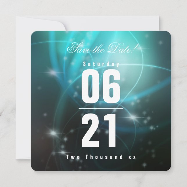 Modern Chic Deep Sea Aqua Bokeh med typografi (Framsida)