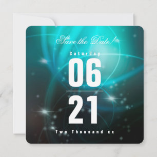 Modern Chic Deep Sea Aqua Bokeh med typografi