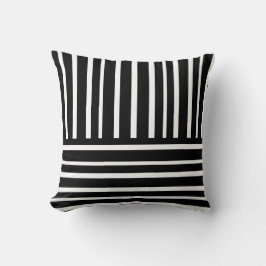 modern chic dekorativ kudde svartvit rand