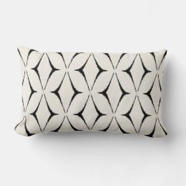 Modern chic dekorativ svartvit ikat kudder lumbarkudde