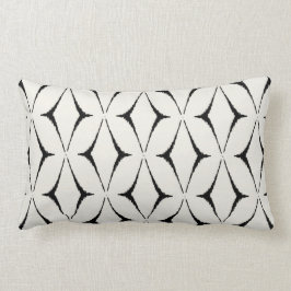 Modern chic dekorativ svartvit ikat kudder lumbarkudde