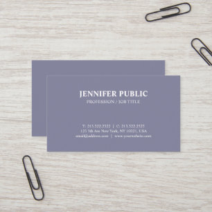 Modern Chic Design Lila Violet Kreativ Plain Visitkort