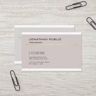 Modern Chic Design Minimalist Plain Professionell Visitkort