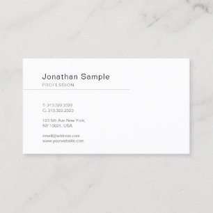Modern Chic Design Minimalistic Plain Trendig Luxe Visitkort