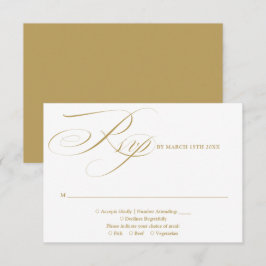 Modern Chic Elegant Guld Script Bröllop OSA Kort