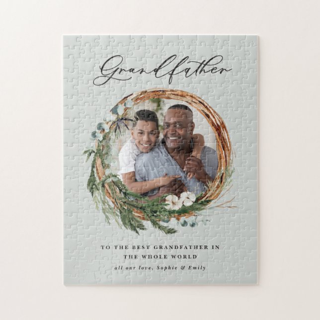 Modern chic elegant leafy wandbild pussel (Vertikal)