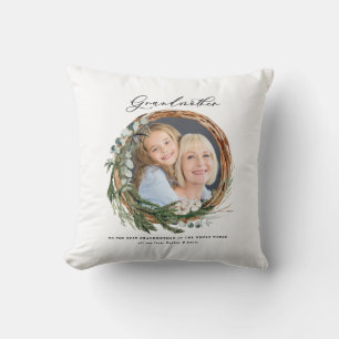 Modern chic elegant leafy wandmoder kudde