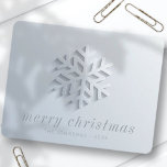 Modern Chic Elegant Snowflake Julkort<br><div class="desc">Utformningen består av modern flake och chic snö finns på följande webbplats: http://www.zazzle.com/store/selectpartysupplies</div>