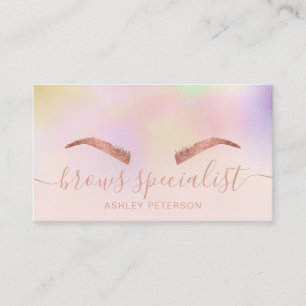 Modern chic encorn holographic ombre broms visitkort