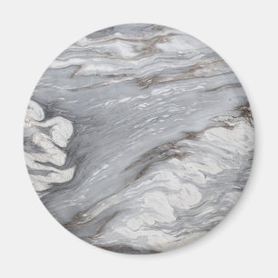 modern chic enkel minimalistisk vit grått marmor magnet