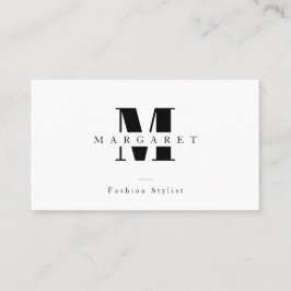 Modern Chic Enkel Monogram Freelance-Professionell Visitkort