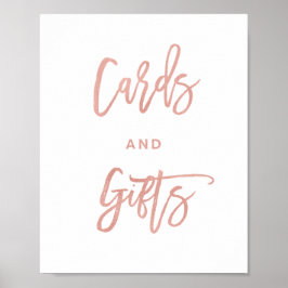 Modern Chic Fairytale Ro Guld-kort och presentkort Poster