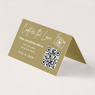 Modern Chic Fånga Kärleken QR-kod Vikbart Kort