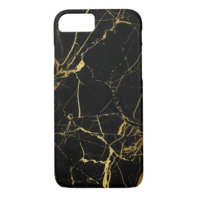 Modern chic faux guld-folie marmor Case-Mate iPhone skal (Baksida)
