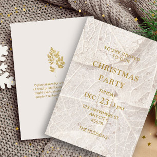 Modern Chic Faux Guld Löv jul Party Julkort