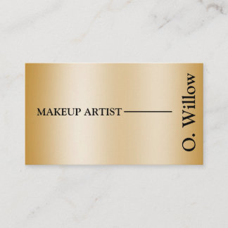 Modern Chic Feminine QR Code Guld Makeup Artist Visitkort