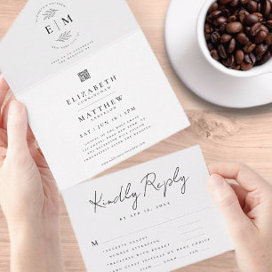 Modern Chic för enkel QR-måltid i Bröllop-Elegant