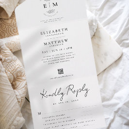 Modern Chic för enkel QR-måltid i Bröllop-Elegant