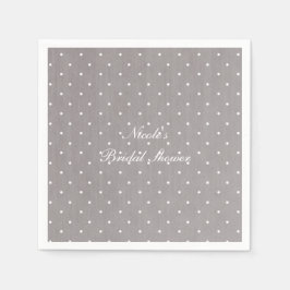 Modern Chic för grått och vitt Polka dots Pappersservett