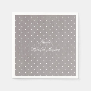 Modern Chic för grått och vitt Polka dots Pappersservett