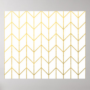 Modern chic för guld- sparrevitbakgrund poster