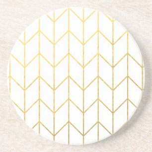 Modern chic för guld- sparrevitbakgrund underlägg