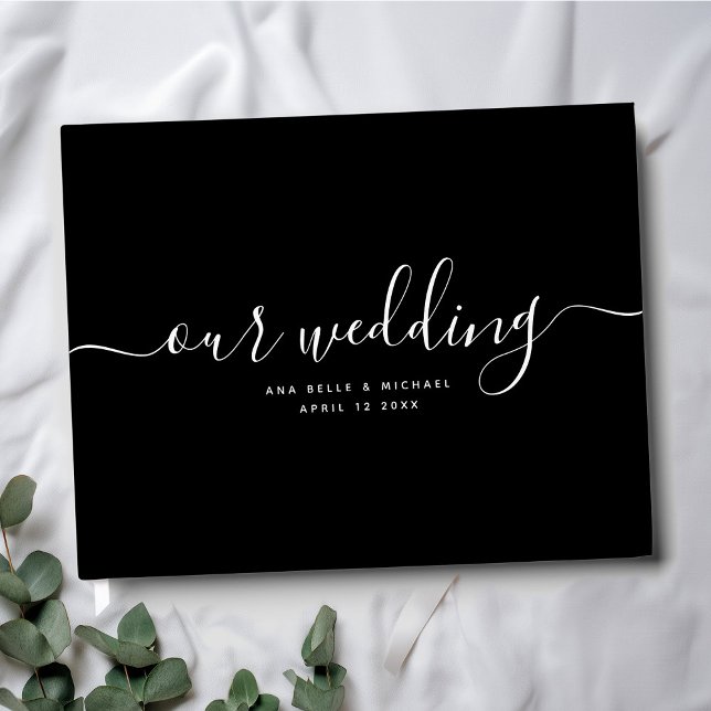 Modern Chic för minimal Elegant enkel Bröllop Gästböcker (Skapare uppladdad)