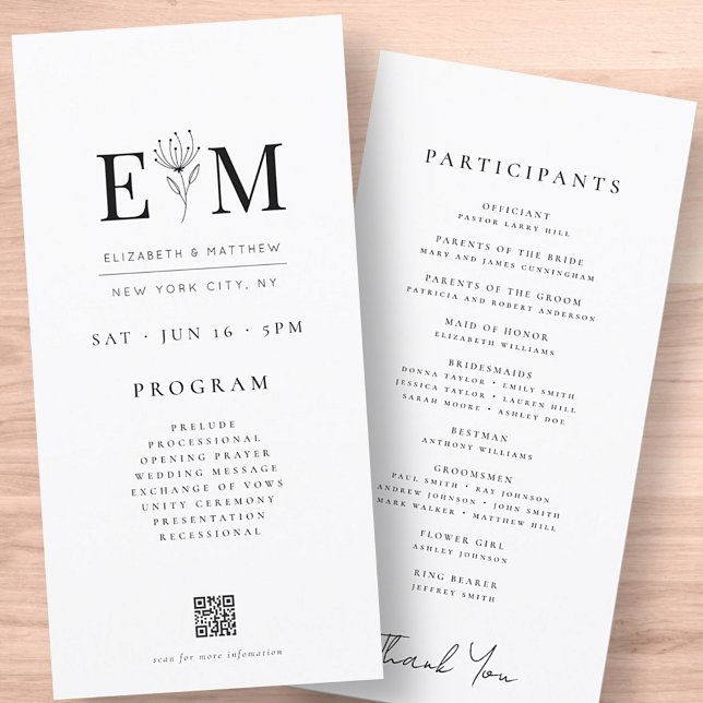 Modern Chic för minimal Elegant, Foliage Bröllop (Skapare uppladdad)