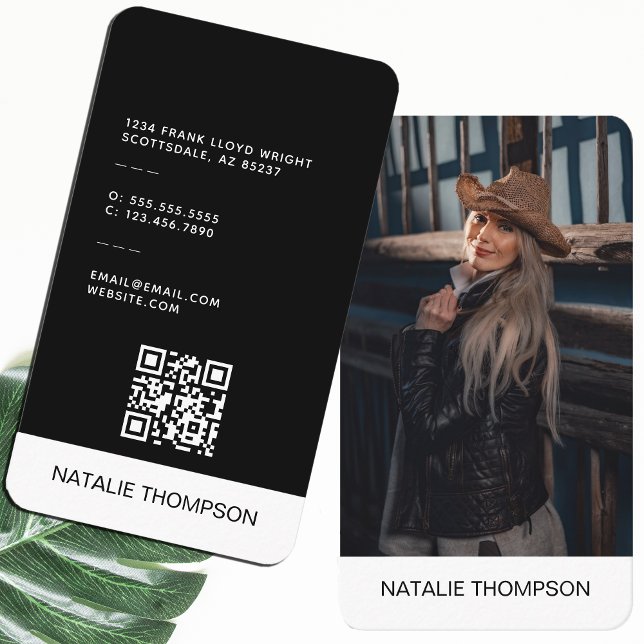 Modern Chic för modernt minimalistiskt Trendig med Visitkort (Skapare uppladdad)