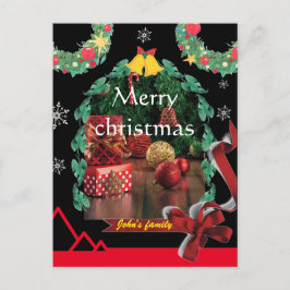 Modern chic för svartljusbild god jul helg vykort
