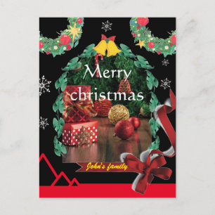 Modern chic för svartljusbild god jul helg vykort