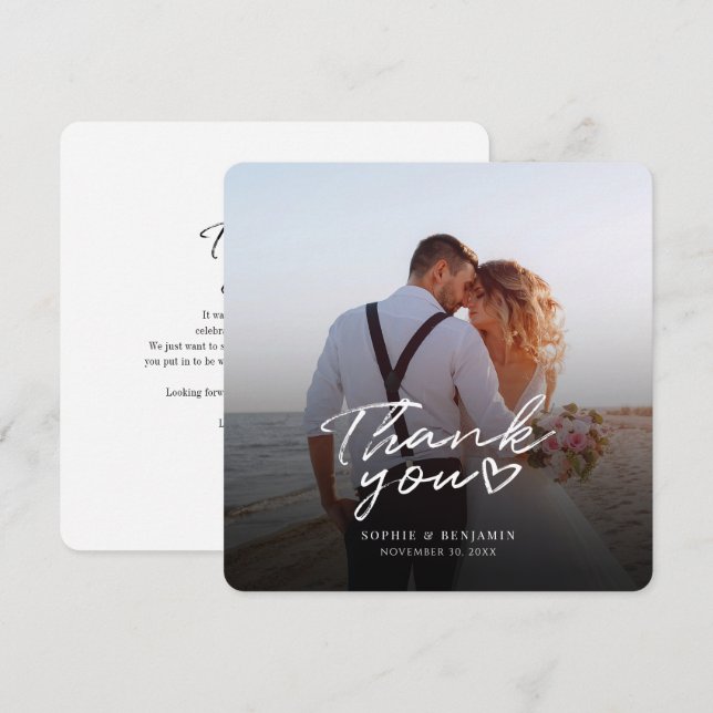 Modern Chic, fotopattrat Tack Anteckningskort (Fram/baksida)