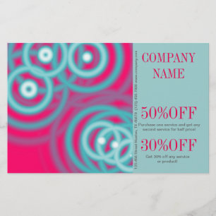 modern chic fuchsia akvatisk blå abstrakt flygblad